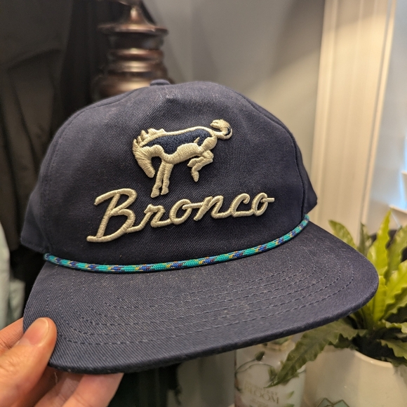 RARE Ford Bronco Hats: Navy Snapback Rope Hat | Vintage Brands - Picture 7 of 7